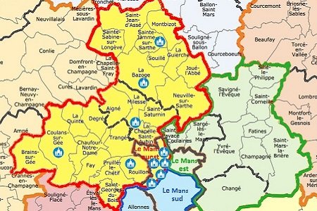 Puzzle du territoire missionnaire Le Mans Ouest